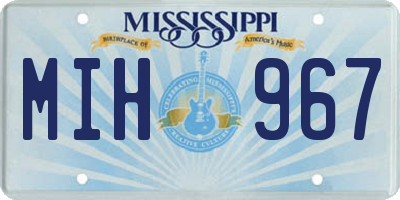 MS license plate MIH967
