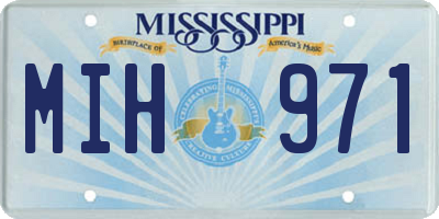 MS license plate MIH971