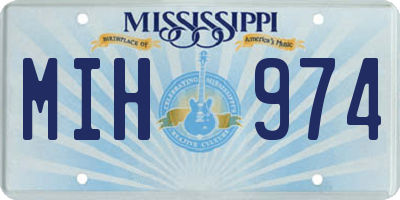 MS license plate MIH974