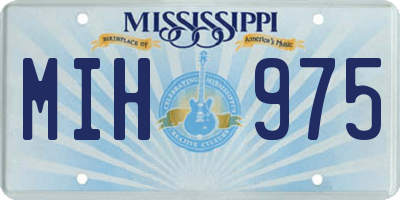MS license plate MIH975