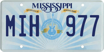 MS license plate MIH977