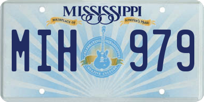 MS license plate MIH979