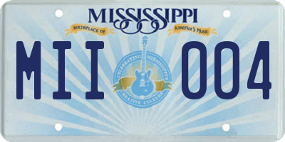 MS license plate MII004