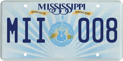 MS license plate MII008