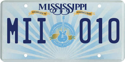 MS license plate MII010