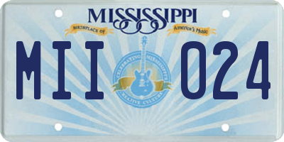 MS license plate MII024