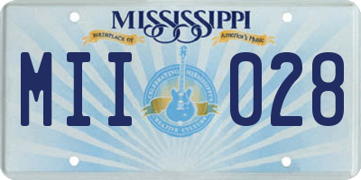 MS license plate MII028
