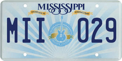 MS license plate MII029