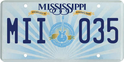 MS license plate MII035
