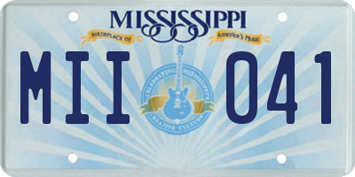 MS license plate MII041
