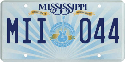 MS license plate MII044