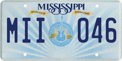 MS license plate MII046