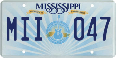 MS license plate MII047