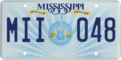 MS license plate MII048