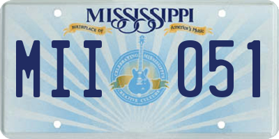 MS license plate MII051