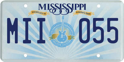 MS license plate MII055