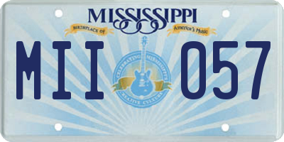 MS license plate MII057
