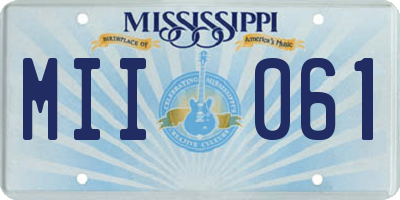 MS license plate MII061