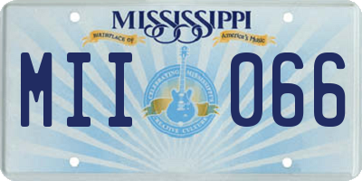MS license plate MII066