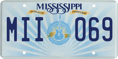 MS license plate MII069