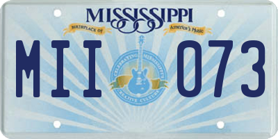 MS license plate MII073