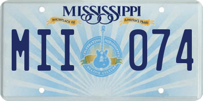 MS license plate MII074