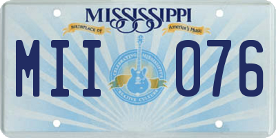 MS license plate MII076