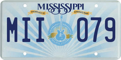 MS license plate MII079