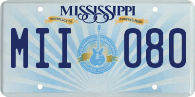 MS license plate MII080
