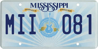 MS license plate MII081