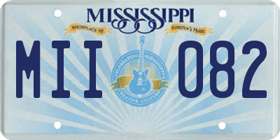 MS license plate MII082