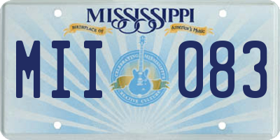 MS license plate MII083