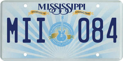 MS license plate MII084