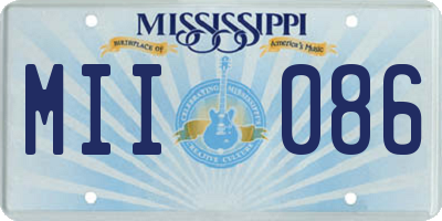 MS license plate MII086