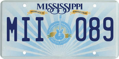 MS license plate MII089