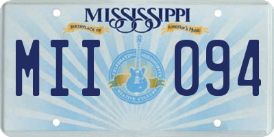 MS license plate MII094