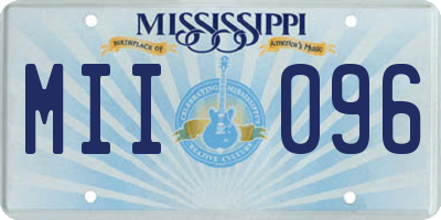 MS license plate MII096