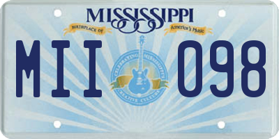 MS license plate MII098