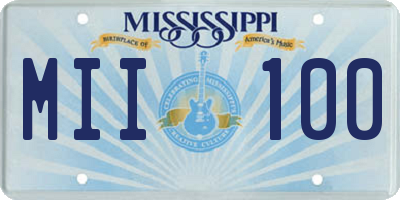 MS license plate MII100