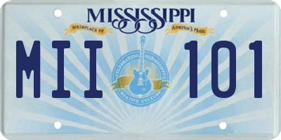 MS license plate MII101