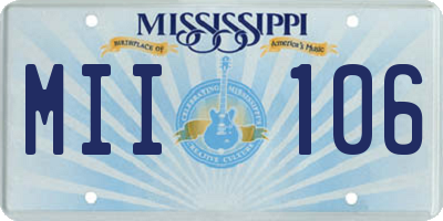 MS license plate MII106