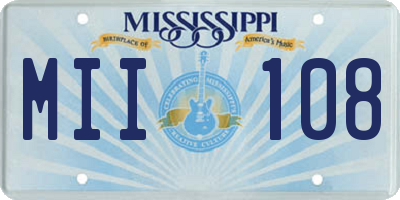MS license plate MII108