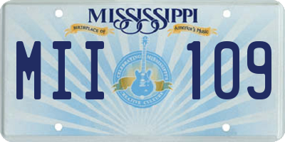 MS license plate MII109