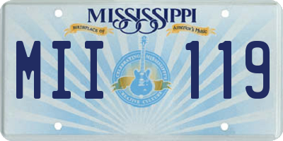 MS license plate MII119