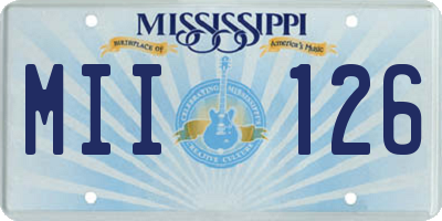 MS license plate MII126