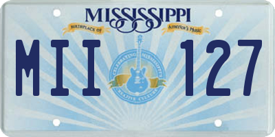 MS license plate MII127