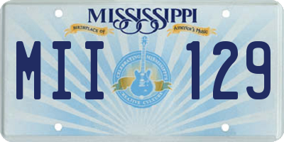 MS license plate MII129