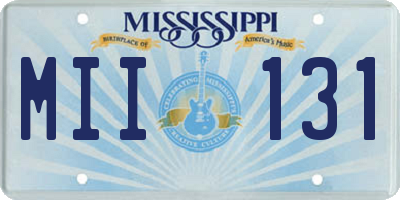 MS license plate MII131