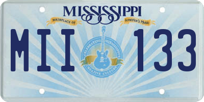 MS license plate MII133