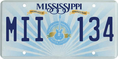 MS license plate MII134
